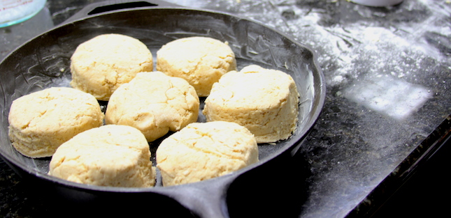 raw-biscuits-in-skillet